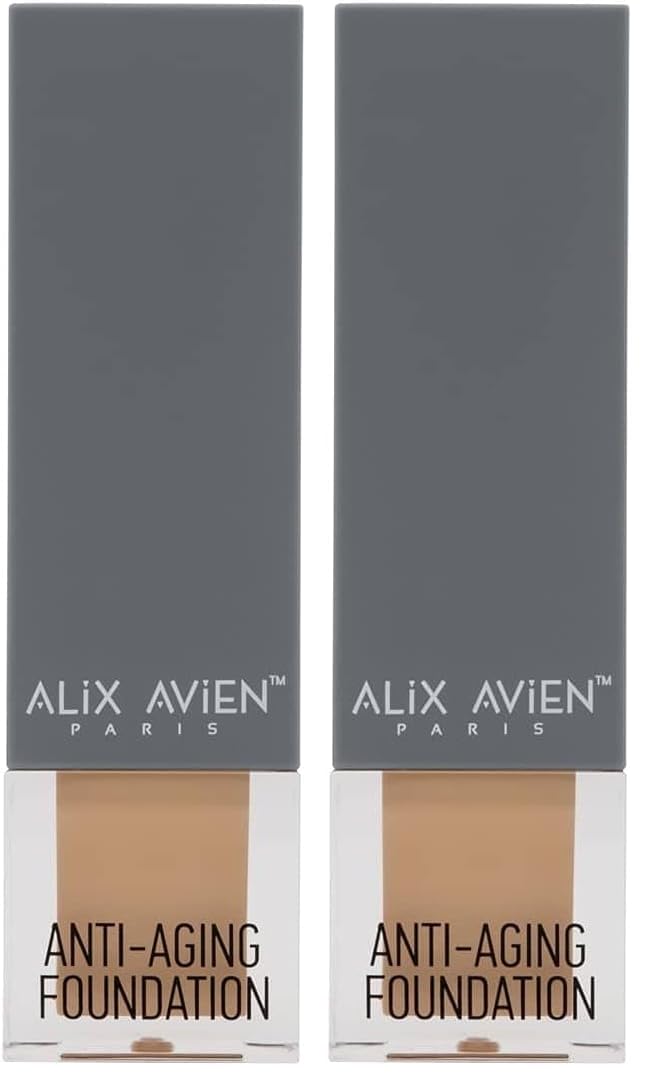 ALIX AVIEN Yaşlanma Karşıtı Vitamin İçeren Nemlendirici SPF15+ Fondöten - Anti Aging Foundation 502 Pale Sand (2 paketi)