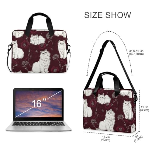 Funda bandolera para laptop 15.6 color burdeos miniatura 5