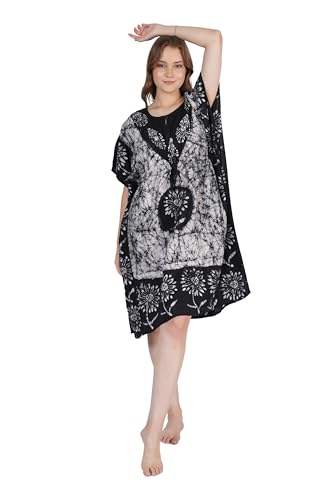 Image of Onekbhalo Women's Cotton Floral Kaftan Nighty Maxi Gown (OK Free Size)