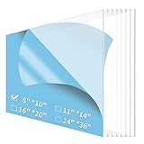 Art3d 5-Pack of 8×10' PET/Plexiglass Sheets, Transparent Clear Flexible Plastic Sheet Panels for Craft, Picture Frames, Sign Blank, DIY Display Project