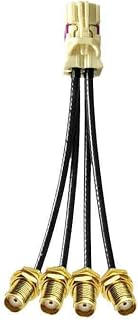 GXMRHWY 4 in 1 Mini FAKRA Straight B Code Female to SMA Straight Female Threads 11mm Vehicle Cable Extension 50cm