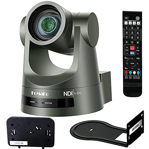 FoMaKo NDI PTZ Camera 12X 30X Optical Zoom Wide Angle Conference Camera HDMI 3G-SDI LAN POE 1080P 60FPS Broadcast Live Streaming NDI Camera for Church Supports vMix OBS (12X Zoom NDI PTZ Camera)