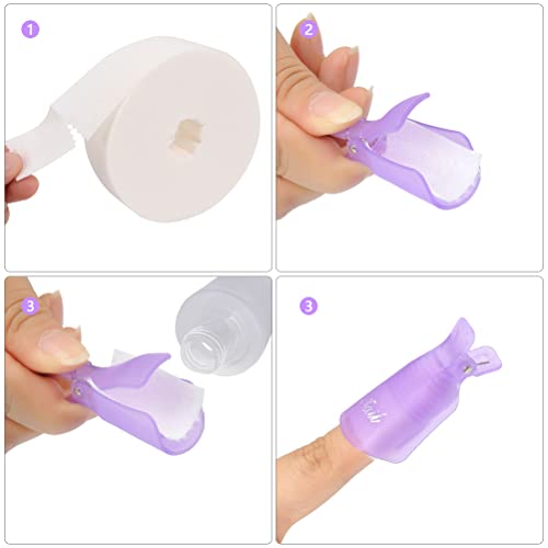 WOWOSS 20 Pezzi Plastica Nail art Impregna Fuori