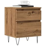 Juroupi Nachttische 2 STK. NachtkäStchen Bedside Table Schlafzimmer MöBel Beistellschrank Nachttischschrank Artisan-Eiche 40x35x50 cm Holzwerkstoff - 857419
