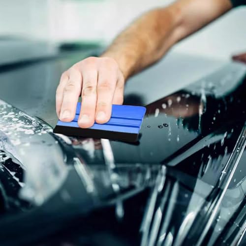 Rakel für Folie – Set mit Schaber mit Filzrand, Folierungs Werkzeug | Geeignet zum Aufbringen von Selbstklebenden Folien auf Autos und Glas,Rakel für Möbelfolie Selbstklebend