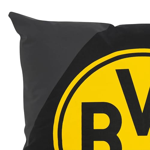 BVB Kissen grau/schwarz 40x40 cm