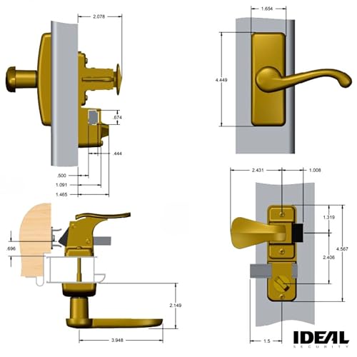 Ideal Security HRD-PN-79056549 Door Lever With Deadbolt Lock thumb #3