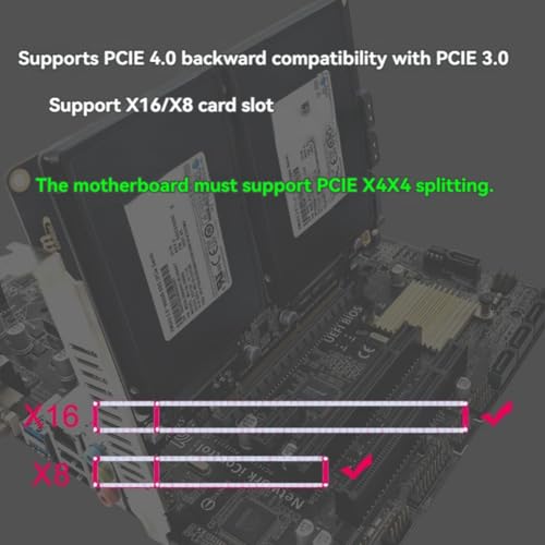 Tarjeta de disco dual U.2 NVMe y SATA SHABD para solucionar la falta de espacio PCIe 4.0 en PC 3