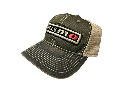 Vintage Nismo T-Stained Mesh Snapback Cap - Tan Lettering/Black Border