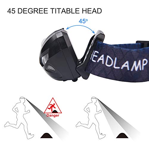 APUNOL Lampe Frontale LED Rechargeable USB Torche Frontale Puissante avec 800LM, 8 Modes d’Eclairage, IPX4 Étanche, Détecteur de Mouvement pour Pêche, Camping, Randonnée, Cyclisme, Lecture – Image 6