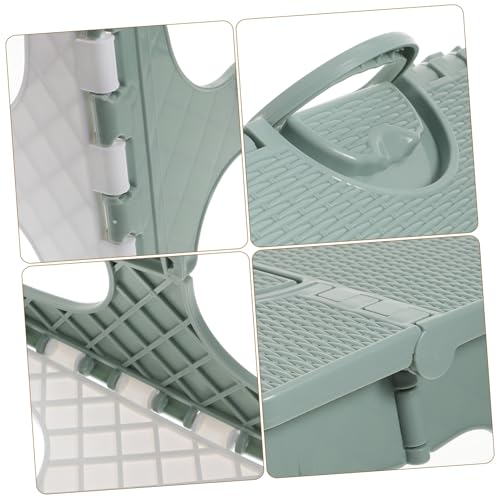 Tabouret pliant en plastique léger et compact couleur vert nature - 6