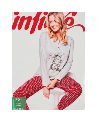 Infiore Pigiama Donna Cotone Caldo Natale Idea Regalo