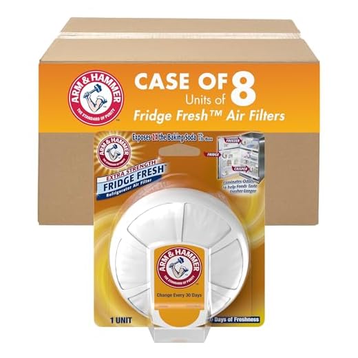 Arm & Hammer 33200-01710 Baking Soda Fridge Fresh Air Filter, 0.28 oz (Pack of 8)