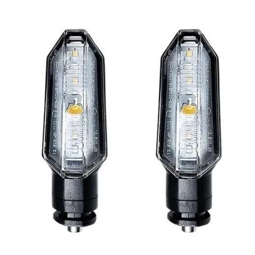Clignotants LED Moto pour Être Vu en CB150R et CRF250L Feux de Course Lumineux Blanc Jaune