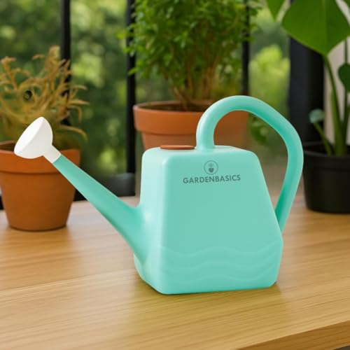 Image of Plant Watering Can 2 Litre | Water Spray Can with Sprinkler Cap | Easy Pour Long Spout | Ergonomic Handle | Ideal for Home, Balcony & Garden Plants | Indoor Outdoor Watering Shower Jug