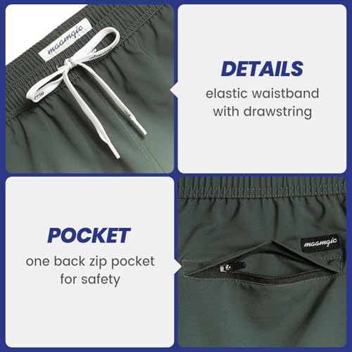 Image of maamgic Mens 7 inch Stretch Swim Trunks Quick Dry Mesh Lining Swimwear Bathing Suits