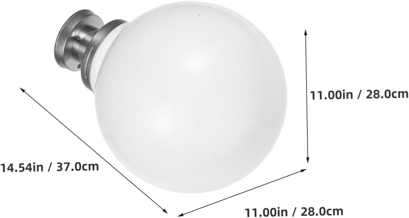 TEHAUX 1Set Outdoor Globe Light Shade Round Acrylic Decorative Fixture for Garden Courtyard Wall Lamp Durable Elegant Design for Outdoor Lighting