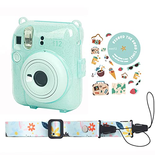 Yitengteng Ob^[NX^P[X Fujifilm Instax Mini 12JpA߉\PCJیP[X AbvO[hꂽtB|Pbg|[`t ʐ^[p (O[)