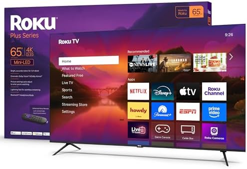 Roku Smart TV – 65-Inch Plus Series, Mini-LED TV – RokuTV with En...