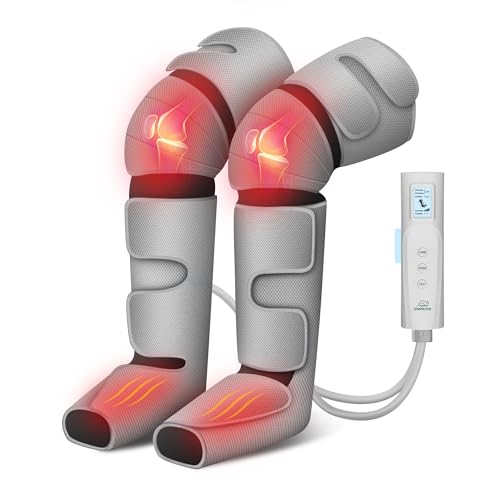 Snailax Leg Massager with Heat Compression Knee Massager with 3 Modes & 3 Intensities 4D Kneading Calf Massage Machine for Most Size Gifts for Men Women