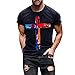 Zilosconcy Herren Tshirt 3XL Sport Bunt Festlich Sommer Oberteil Sportshirt Regular Slim Fit Vintage Elegant Fitness Oversize Langarmshirt Oberteile Laufshirt