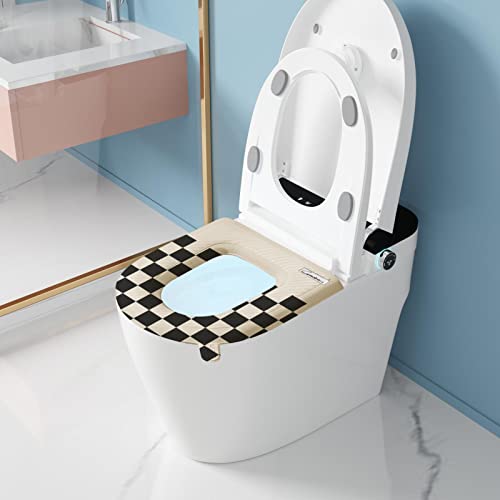 Ziurmut Wasserdichtes Toilettensitzkissen,Warmer Toilettensitzbezug - Hautfreundliches, weiches, waschbares Eva-Pad mit Griff für die Badezimmertoilette – Bild 3