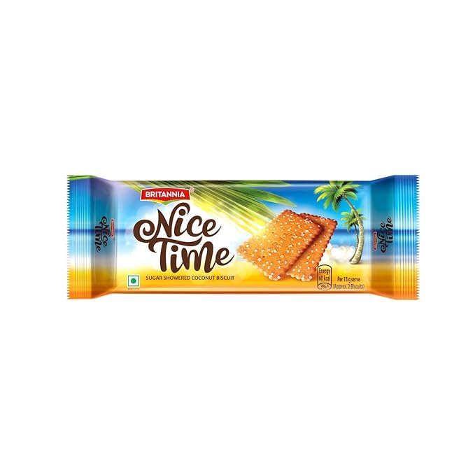 Britannia Nice Time Biscuit, 143g or 150g, Brown (Weight May Vary)