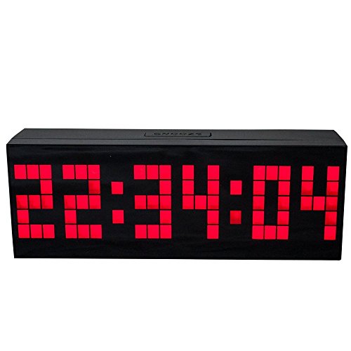 LambTown Digital Led Countdown Timer Electronic Alarm Clock with Temperature Date - Red