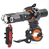 USB Rechargeable Bike Light Set 1000 Lumen IPX6 Waterproof Bicycle Headlight Runtime 8+ Hours with 4...