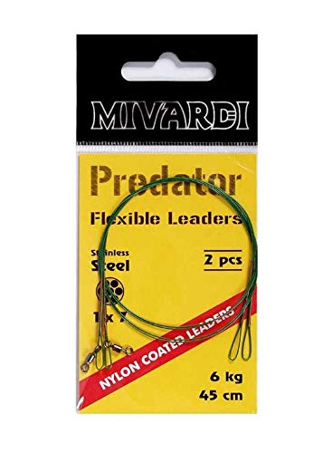 MIVARDI M-WLSL456 Wire Leaders con Giro y Lazo 13.1 lbs miniatura 1