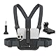 Sametop Handy Brusthalterung Brustgurt Handyhalterung Körper Halter Chest Mount Zubehör Kompatibel mit iPhone Samsung GoPro DJI Osmo und die Meisten Handys Action Kameras POV/VLOG