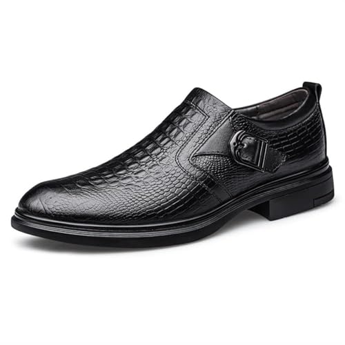 YZABEL Men's Leather Oxfords Shoes Dress Shoe Casual Slip-On Low Heel Non-Slip Business Formal Shoes for Work Dating Prom4