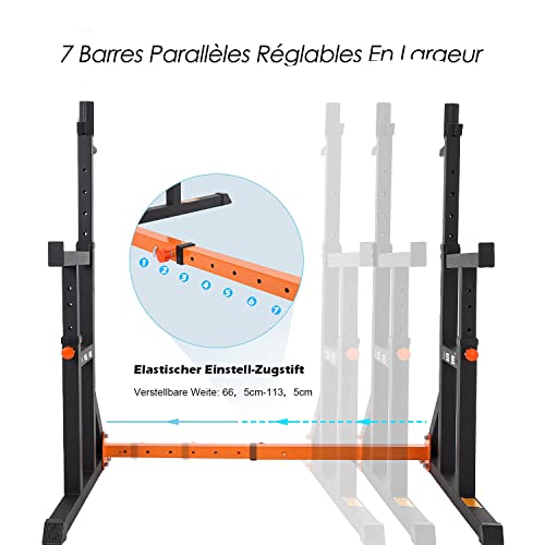 ISE Supports Réglable de Rack Squat Multifonction Barbell, Rack Musculation Cage de Squat avec Barres pour Haltères… - Les Beatles, Paul McCartney, John Lennon, RIngo Starr, George Harrison ISE Supports Réglable de Rack Squat Multifonction Barbell, Rack Musculation Cage de Squat avec Barres pour Haltères… – Image 5