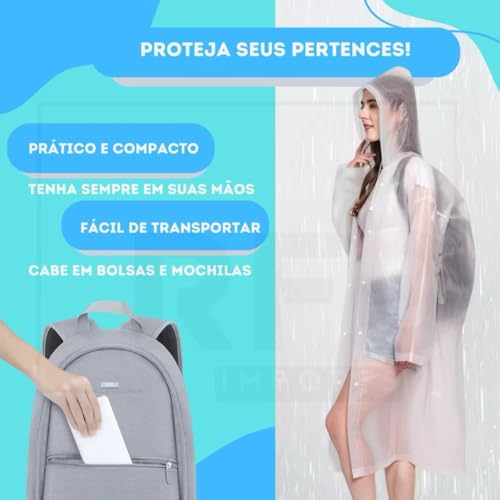 Capa de Chuva,Conjunto de 2 Capas de Chuva para Adultos e Jovens, ConfortáVeis e ImpermeáVeis, com C