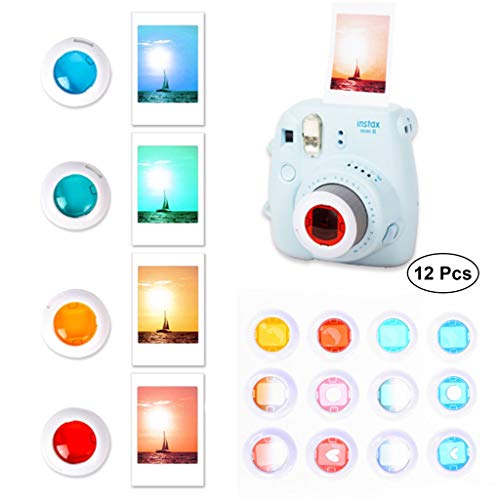 Homyl Polaroid De Lente De Filtro De 12 Cores Para Câmera Fuji Instax Mini8 9 / 7S