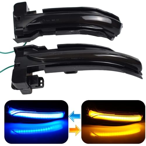 Feu clignotant dynamique à LED pour Ford Focus 4 MK4 ST rétroviseur bleu jaune - 3