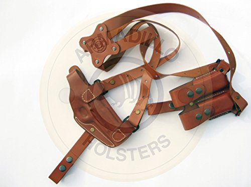 Armadillo Tan Leather Shoulder Holster Right Hand Draw for 1911 Models from 4"