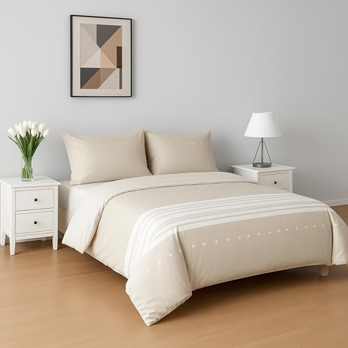 MANEMI Funda nordica 220x220cm, Funda nordica Cama 135, Juegos de nordicas con Funda de cojin 50x75cm, 100% Poliester, Funda con Cremallera, sueva y Transpirable