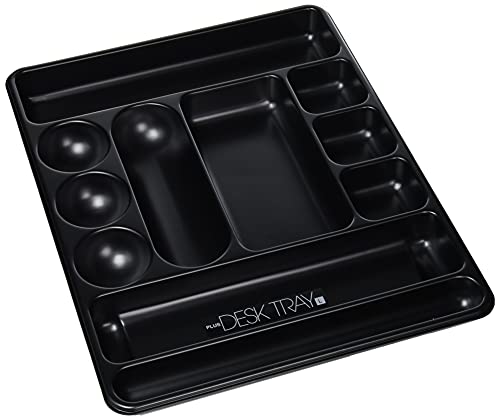 PLUS Desk Tray L 12.2 x 15.4 x 1.5 inches (310 x 390 x 37 mm) 63-809 Black