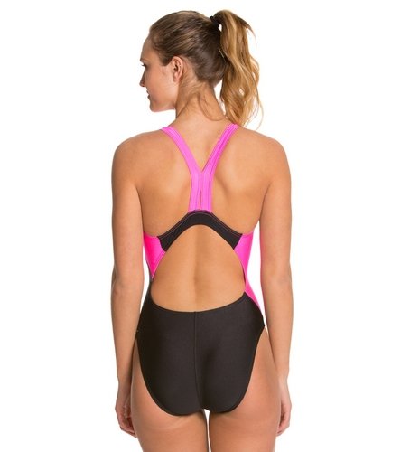 Krinkle Chlorine Resistant Women's Scoop Neck Sheath Black 20W