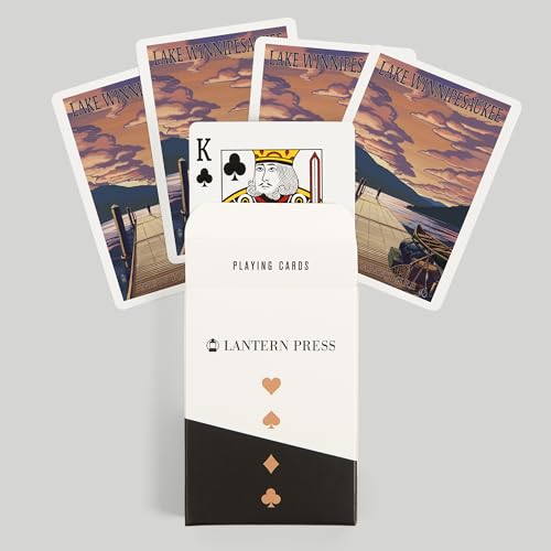 Baraja de 52 cartas tamaño póker scenic Lake Winnipesaukee miniatura 6