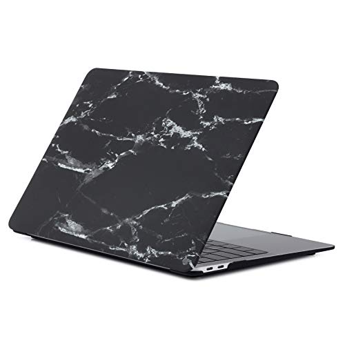 Image of Case Compatible with MacBook Pro 13 Inch Retina 2012 2013 2014 2015 A1425 A1502 Plastic Hard Shell Cover Case, Marble Black /White