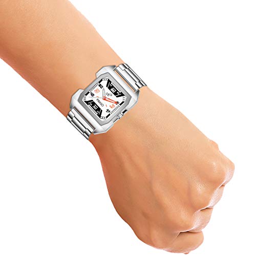 Image of PIRASO Fast Trend Rectangular CASE with Designer Display Analogue Watch for Men and Boys