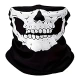 Soochat Halloween Skull Skeleton Mask Day Of The Dead Skull Bandana Mask for Cosplay Masquerade Costume Party