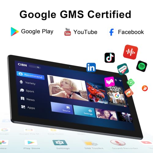 Image of 10-Inch Android Tablet, 64GB Storage (Expandable to 512GB), 6000mAh Battery, 1280x800 HD IPS Display, Dual Camera, GMS Certified - Lightweight for Reading, Streaming, and Daily Use