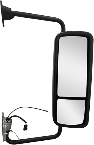 FV FIT Freightliner Century Columbia Coronado - Espejo de puerta motorizado y calentado, color negro, lado derecho del pasajero para Freightliner