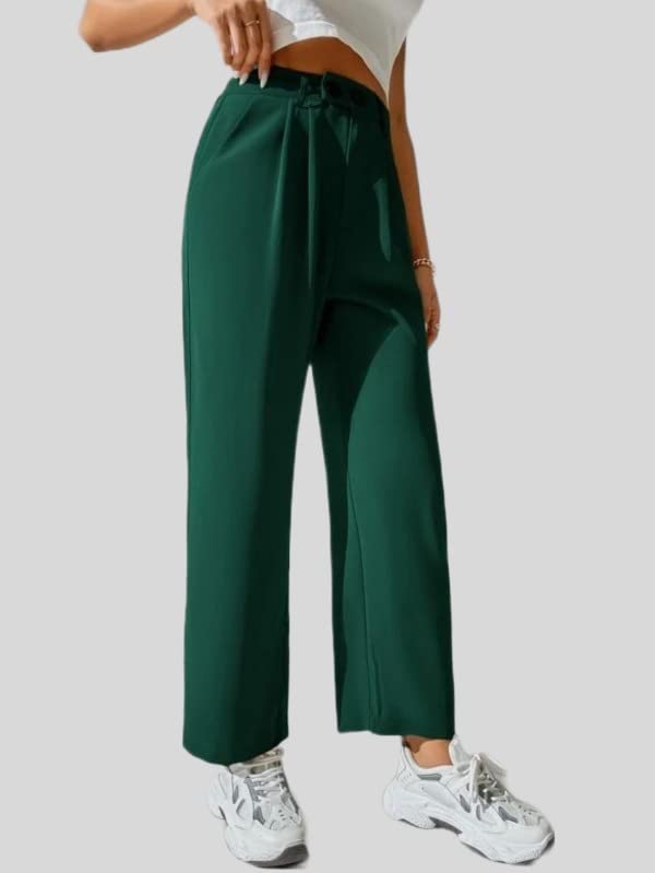 Image of Elendra Women Cotton - Trousers Pant Wide Leg