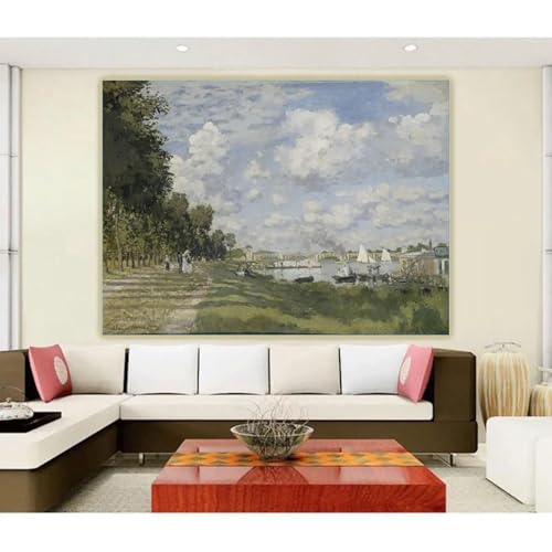 Toile Claude Monet Le Bassin d'Argenteuil pour habiller un mur vide avec élégance et cachet
