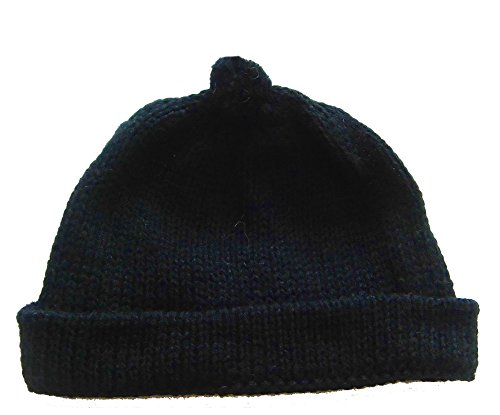 Bonnet homme noir classique taille unique chaud et extensible pour l'hiver