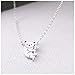 QIAN0813 Fashion Cute Sloth Koala Bear Pendant Necklace for Women (silver) (silver)
